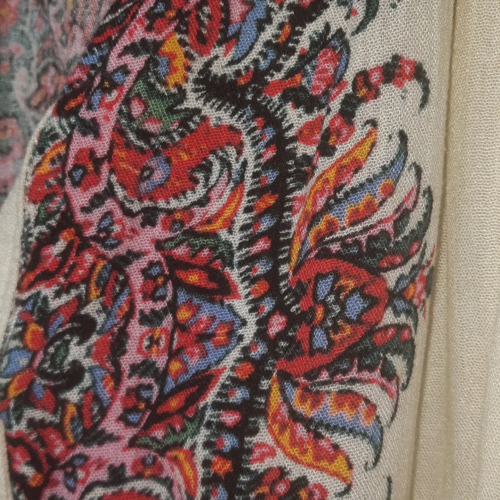 SMYMumu Oversized Cream Paisley Print Avalon Swing Top M 6 8 - Picture 5 of 9